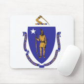 Mousepad met vlag van de staat Massachusetts - Ver Muismat (Met muis)