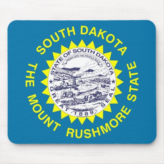 Mousepad met vlag van de staat South Dakota - Vere Muismat (Voorkant)