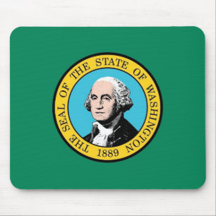 Mousepad met vlag van de staat Washington - Vereni Muismat