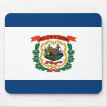 Mousepad met vlag van de staat West Virginia - Ver