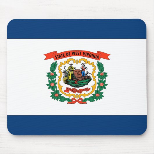 Mousepad met vlag van de staat West Virginia - Ver Muismat (Voorkant)