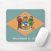 Mousepad met vlag van Delaware State - Verenigde S Muismat (Met muis)