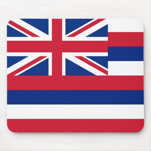 Mousepad met Vlag van Hawaii State - USA Muismat (Voorkant)