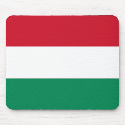 Mousepad met vlag van Hongarije Muismat (Voorkant)