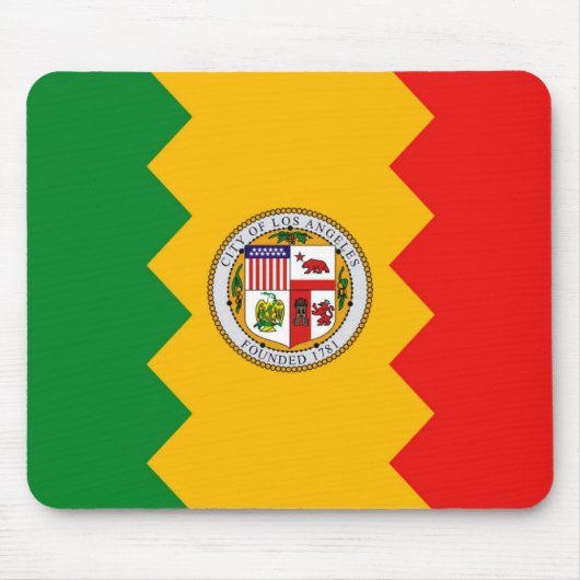 Mousepad met vlag van Los Angeles, Californië Muismat (Voorkant)