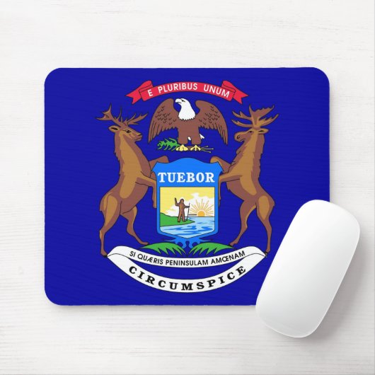 Mousepad met Vlag van Michigan State - Verenigde S Muismat (Met muis)
