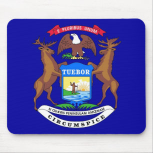 Mousepad met Vlag van Michigan State - Verenigde S Muismat