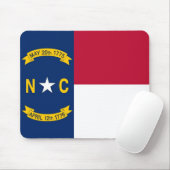 Mousepad met vlag van North Carolina State - Veren Muismat (Met muis)
