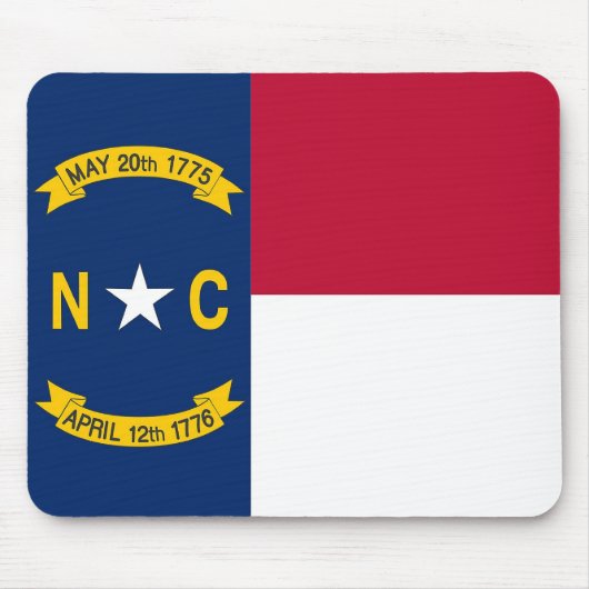 Mousepad met vlag van North Carolina State - Veren Muismat (Voorkant)