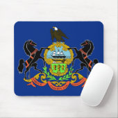 Mousepad met vlag van Pennsylvania State - Verenig Muismat (Met muis)