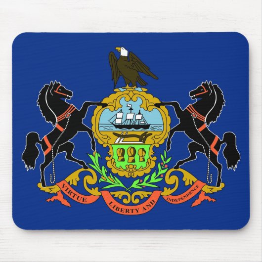 Mousepad met vlag van Pennsylvania State - Verenig Muismat (Voorkant)