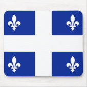 Mousepad met vlag van Quebec, Canada Muismat (Voorkant)