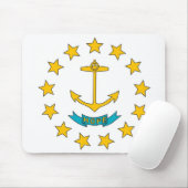 Mousepad met Vlag van Rhode Island State - Verenig Muismat (Met muis)