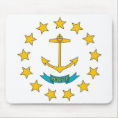 Mousepad met Vlag van Rhode Island State - Verenig Muismat (Voorkant)