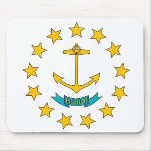 Mousepad met Vlag van Rhode Island State - Verenig Muismat