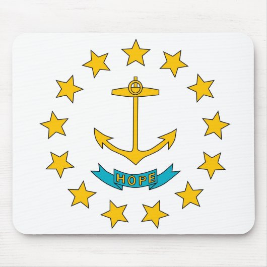 Mousepad met Vlag van Rhode Island State - Verenig Muismat (Voorkant)