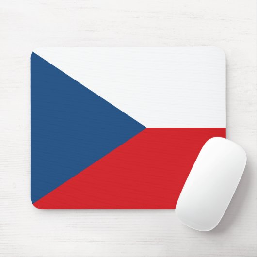 Mousepad met vlag van Tsjechië Muismat (Met muis)