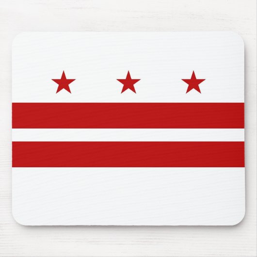 Mousepad met vlag van Washington DC - Verenigde St Muismat (Voorkant)