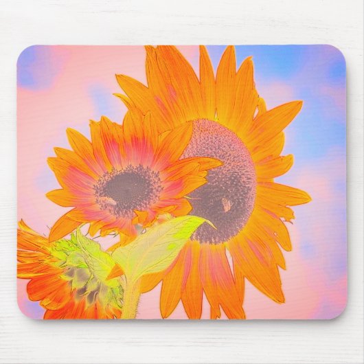 Mousepad met Zonnebloemen Muismat (Voorkant)