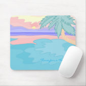 Mousepad met zonsondergang op het ontwerp van het muismat (Met muis)