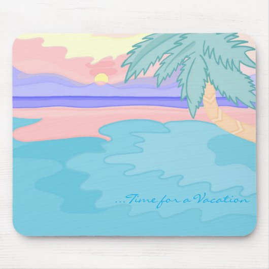 Mousepad met zonsondergang op het ontwerp van het muismat (Voorkant)