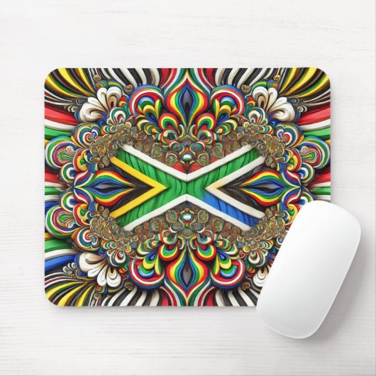 Mousepad met Zuid-Afrikaanse kleuren Design Muismat (Met muis)