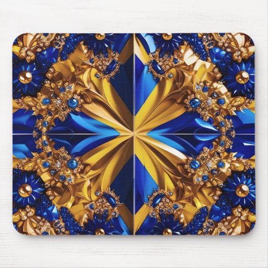 Mousepad met Zweden Kleuren Design Muismat (Voorkant)