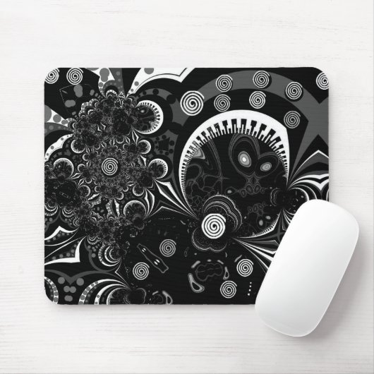 Mousepad Moderne Kunst Zwart Wit 2 Muismat (Met muis)
