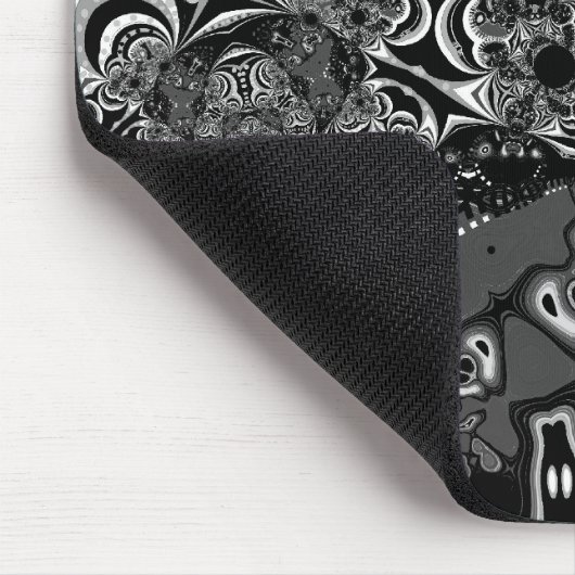 Mousepad Moderne Kunst Zwart Wit Muismat (Hoek)