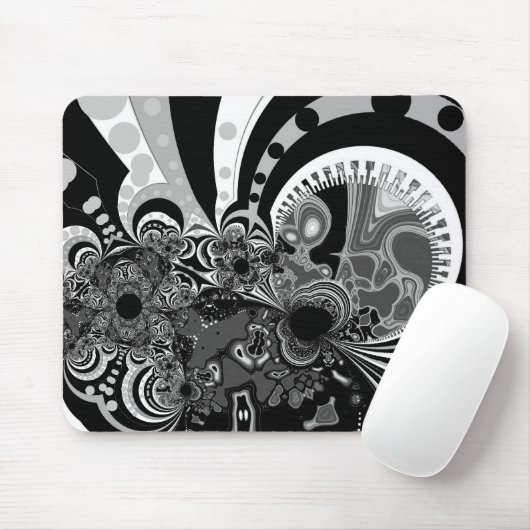 Mousepad Moderne Kunst Zwart Wit Muismat (Met muis)