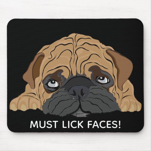 Mousepad moet luiers/bull dog papaver muismat (Voorkant)