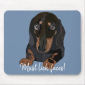 Mousepad moet naar links of naar dachshund Puppy Muismat (Voorkant)