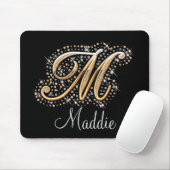Mousepad, monogram met ruitjes uit Glitter Muismat (Met muis)