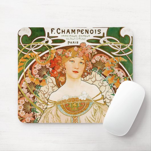 Mousepad: Mucha - Champenois Muismat (Met muis)