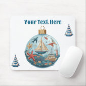Mousepad Nautical Christmas Muismat (Met muis)