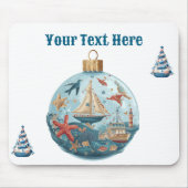 Mousepad Nautical Christmas Muismat (Voorkant)