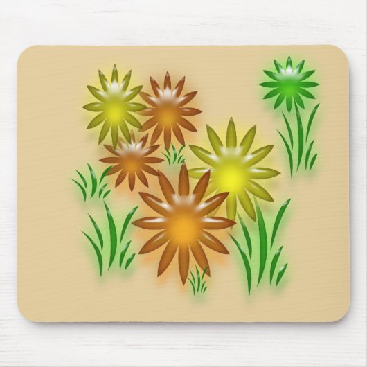 Mousepad - Neon Daisies Muismat (Voorkant)