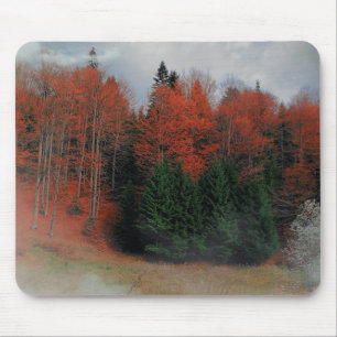 Mousepad Oktober Forest Red Green Muismat