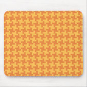 Mousepad, Oranje Dogstooth Check Pattern Muismat (Voorkant)