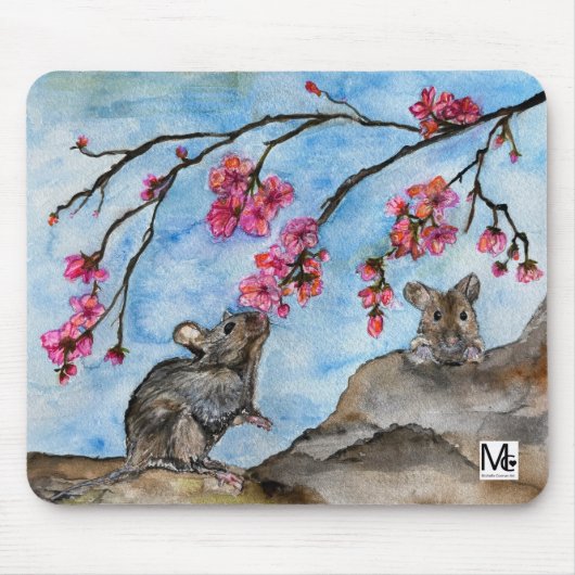 Mousepad Original Watercolor Design Muismat (Voorkant)