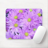 Mousepad, "Paarse Daisies" Muismat (Met muis)