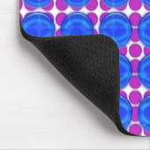Mousepad - Paarse en blauwe stippen Muismat (Hoek)