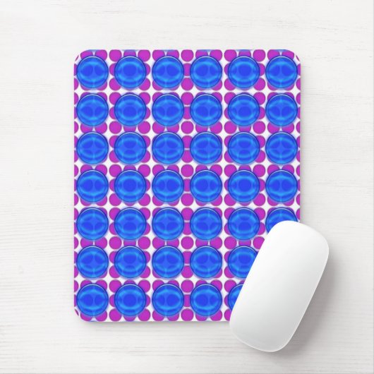Mousepad - Paarse en blauwe stippen Muismat (Met muis)