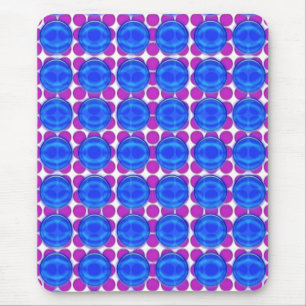 Mousepad - Paarse en blauwe stippen Muismat