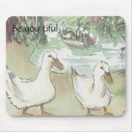 Mousepad "Paris/Duck Parc" Sketch Waterverf" Muismat