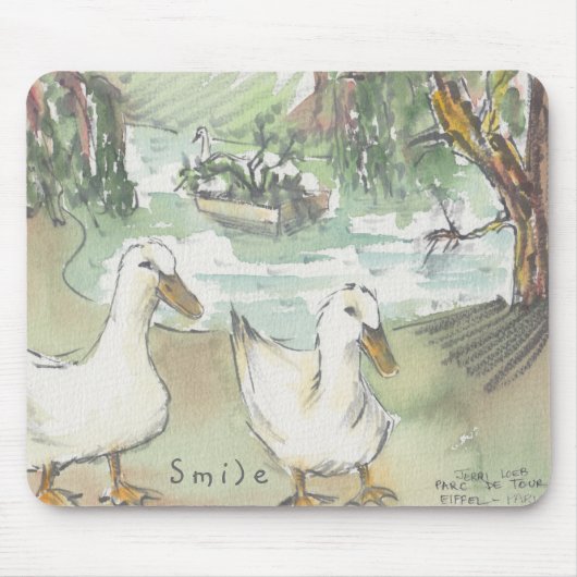 Mousepad "Paris/Parc Sketch Waterverf" Muismat (Voorkant)