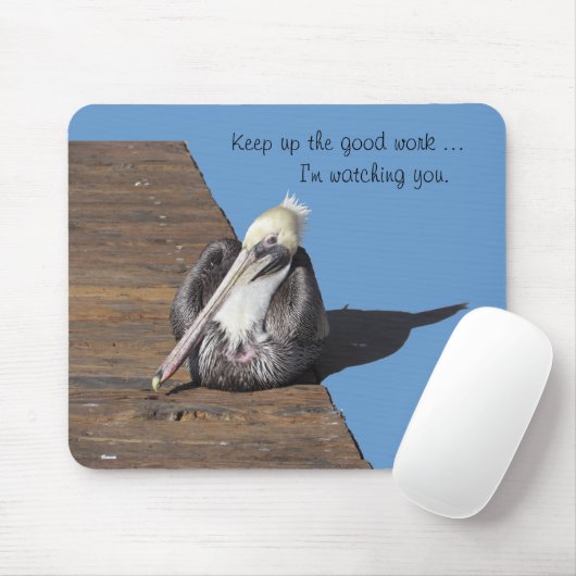 Mousepad - Pelican op Pier Muismat (Met muis)