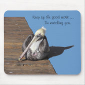 Mousepad - Pelican op Pier Muismat (Voorkant)