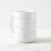 Mousepad - pi-formulering koffiemok (Voorkant links)