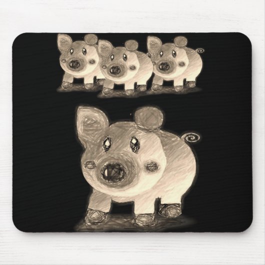 Mousepad Pig Muismat (Voorkant)
